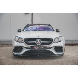 Накладка сплиттер на передний бампер Вариант2 на Mercedes E W213 E63 AMG